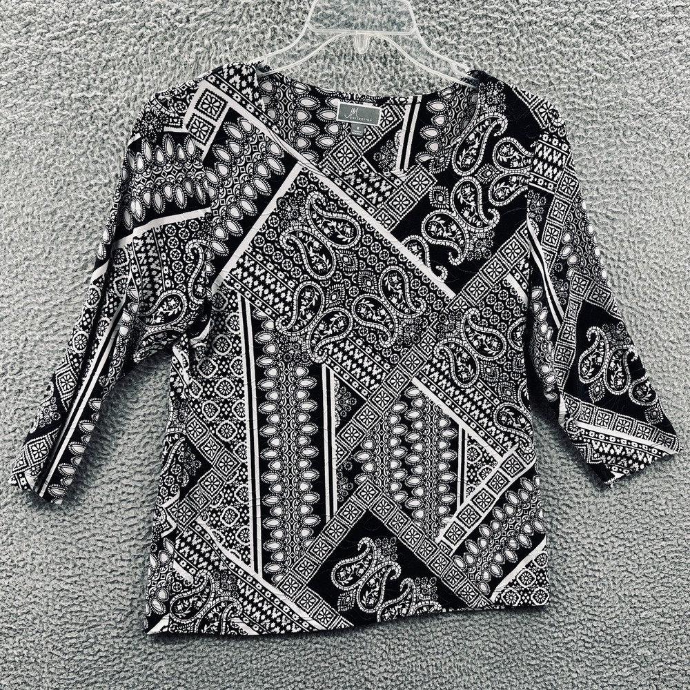 Womens Paisley Top M Bandana Print Boho Artsy Southwestern Geometric Eclectic